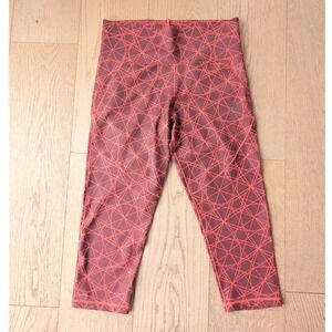 Adidas‎ Climalite Geometric Print Capri Leggings Womens Size L Athletic Workout